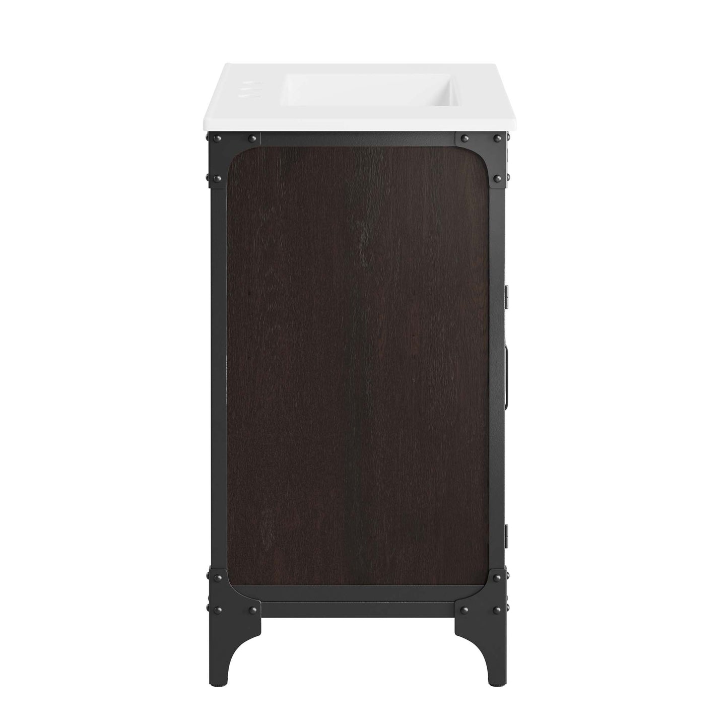 Modway furniture Steamforge Bathroom Vanity Basin Included - EEI-6413-WHI-BLK