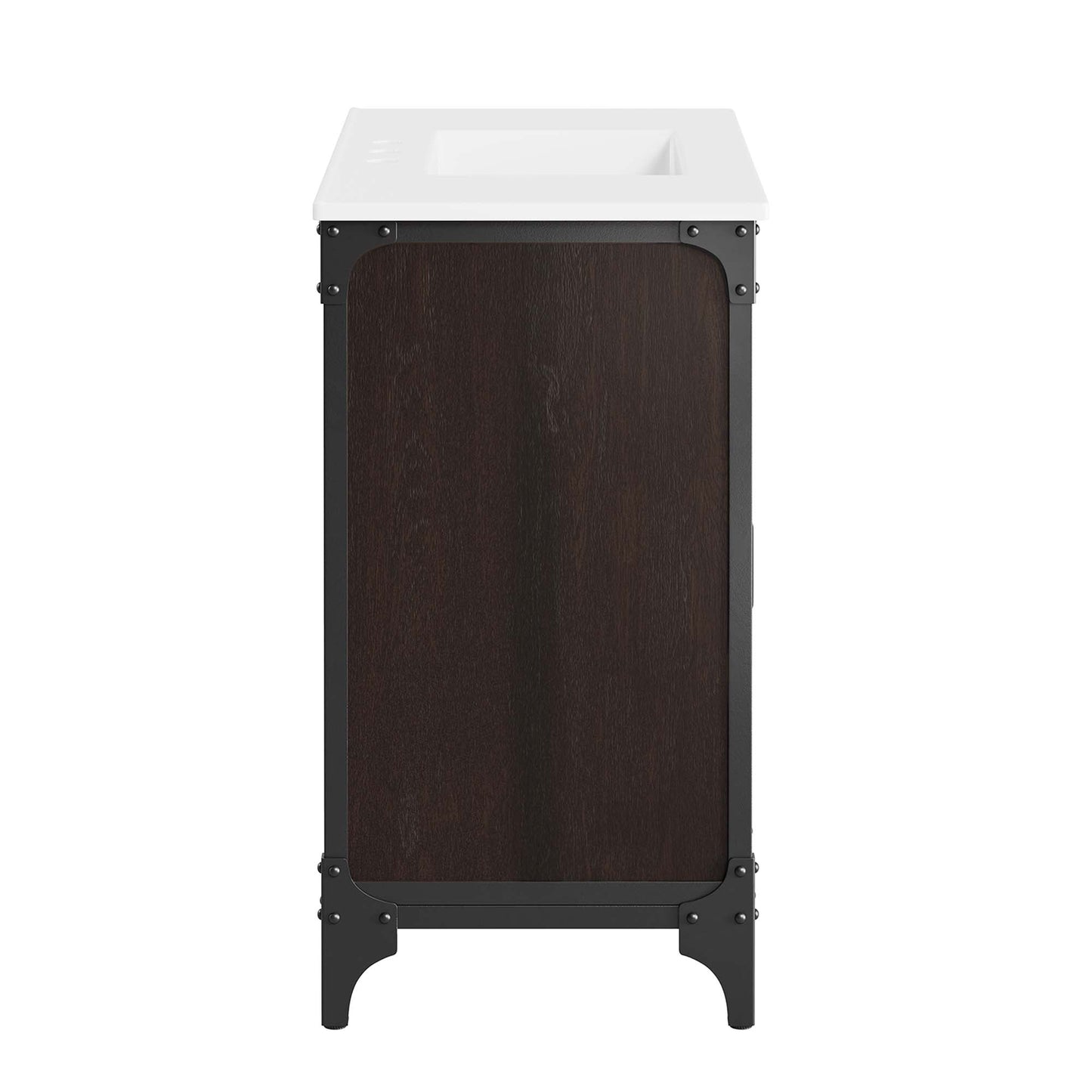 Modway furniture Steamforge Bathroom Vanity Basin Included - EEI-6413-WHI-BLK