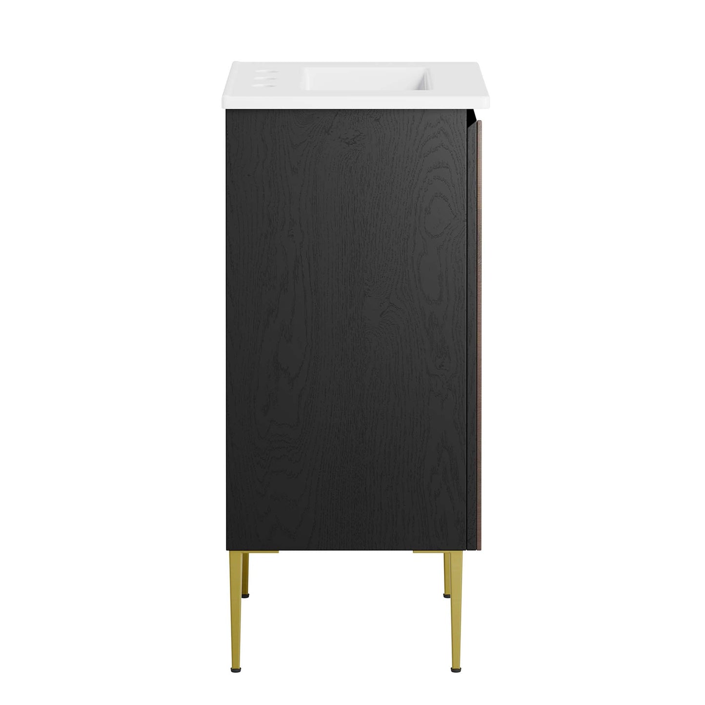 Modway furniture Alchemist Bathroom Vanity Basin Included - EEI-6458-WHI-BLK