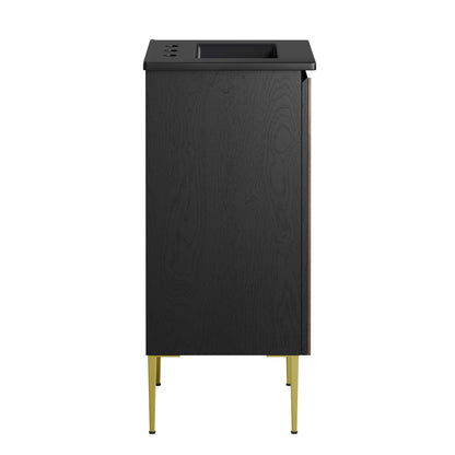 Modway furniture Alchemist Bathroom Vanity Basin Included - EEI-6458-WHI-BLK