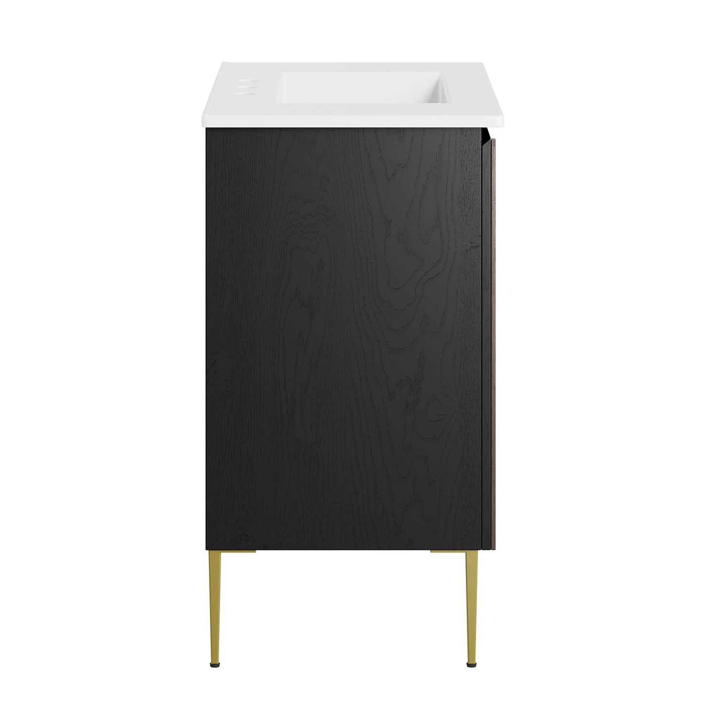 Modway furniture Alchemist Bathroom Vanity Basin Included - EEI-6458-WHI-BLK