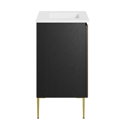 Modway furniture Alchemist Bathroom Vanity Basin Included - EEI-6458-WHI-BLK