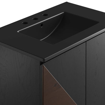Modway furniture Alchemist Bathroom Vanity Basin Included - EEI-6458-WHI-BLK