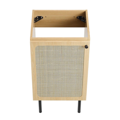 Modway furniture Chaucer Bathroom Vanity with White Basin Included - EEI-6693-BLK-WHI