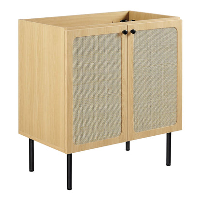 Modway furniture Chaucer Bathroom Vanity with White Basin Included - EEI-6693-BLK-WHI