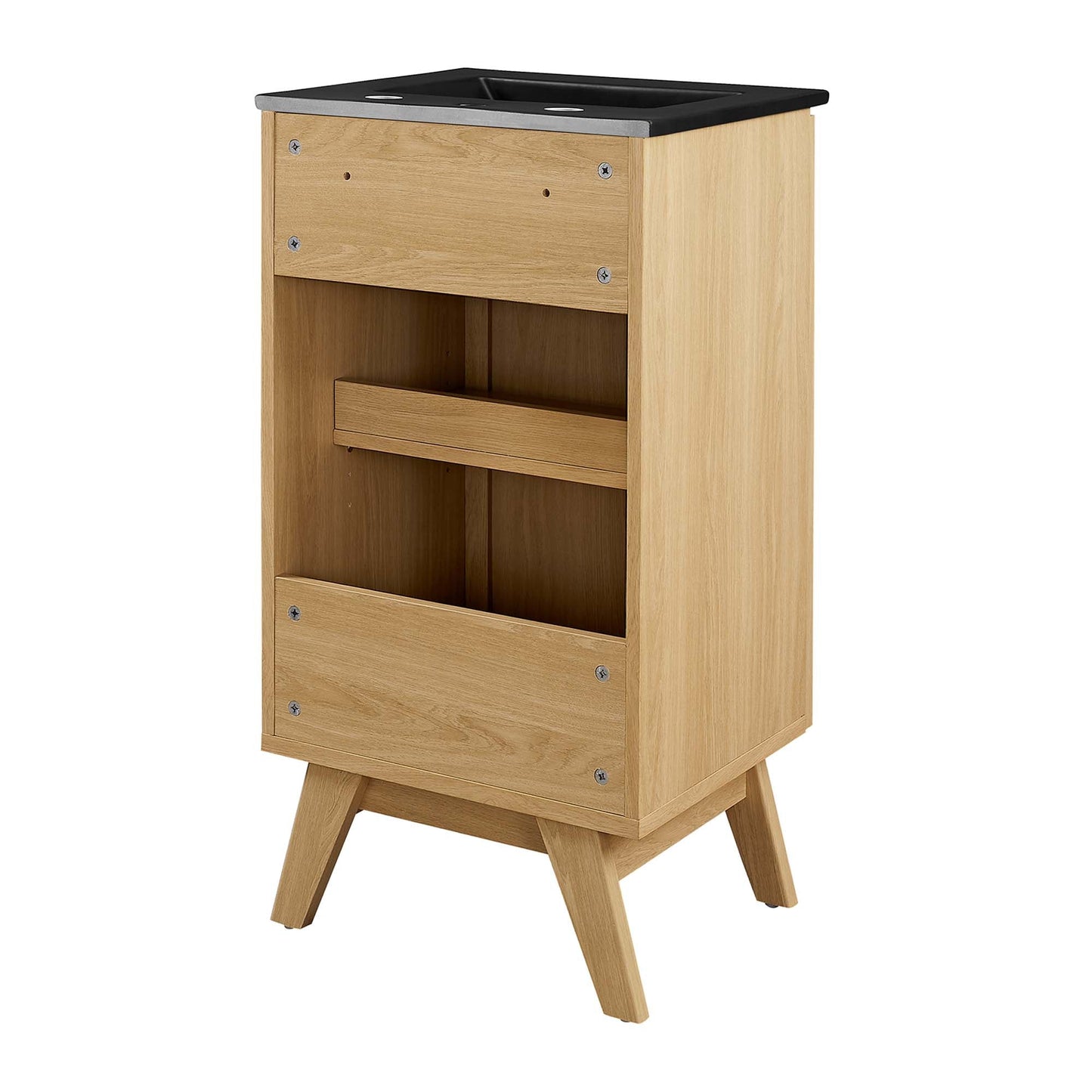 Modway furniture Soma Bathroom Vanity with Black Basin Included - EEI-6712-OAK-BLK