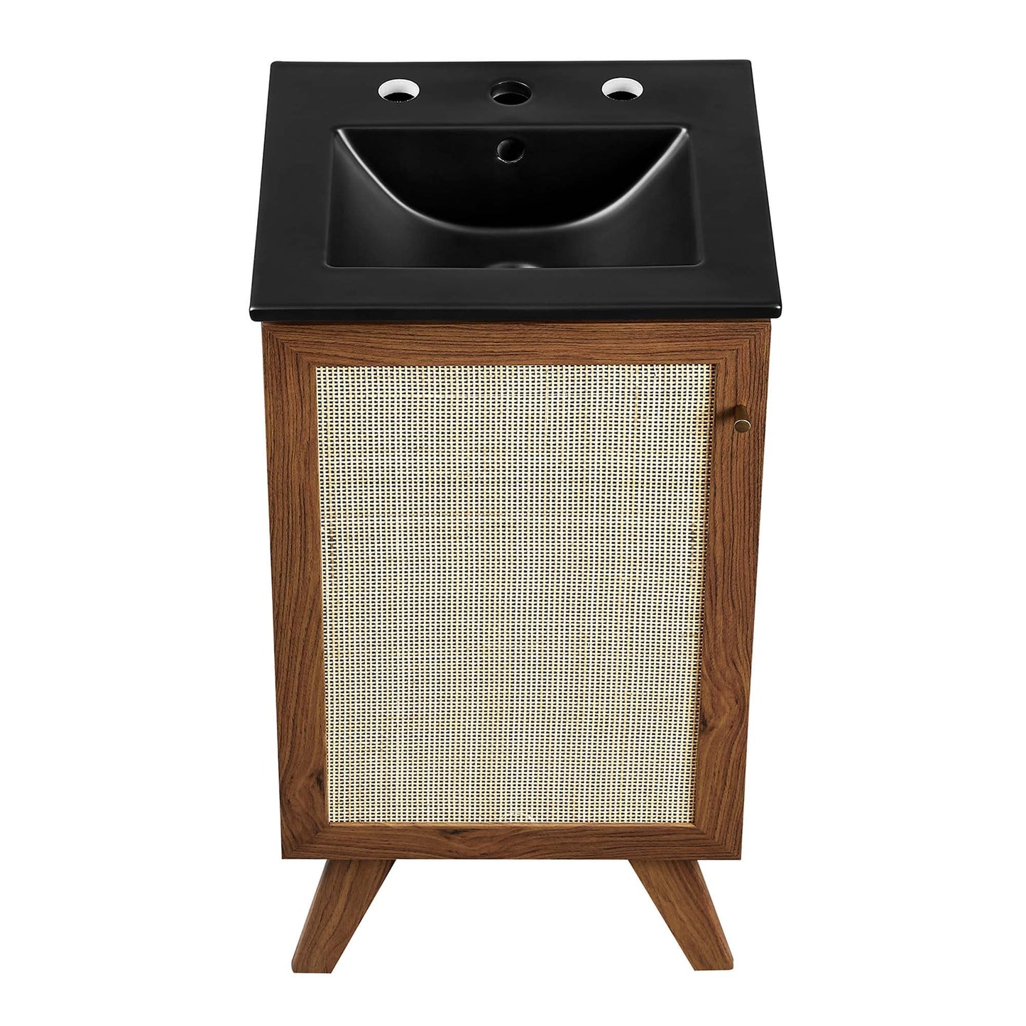 Modway furniture Soma Bathroom Vanity with Black Basin Included - EEI-6712-OAK-BLK