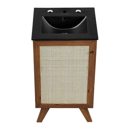Modway furniture Soma Bathroom Vanity with Black Basin Included - EEI-6712-OAK-BLK