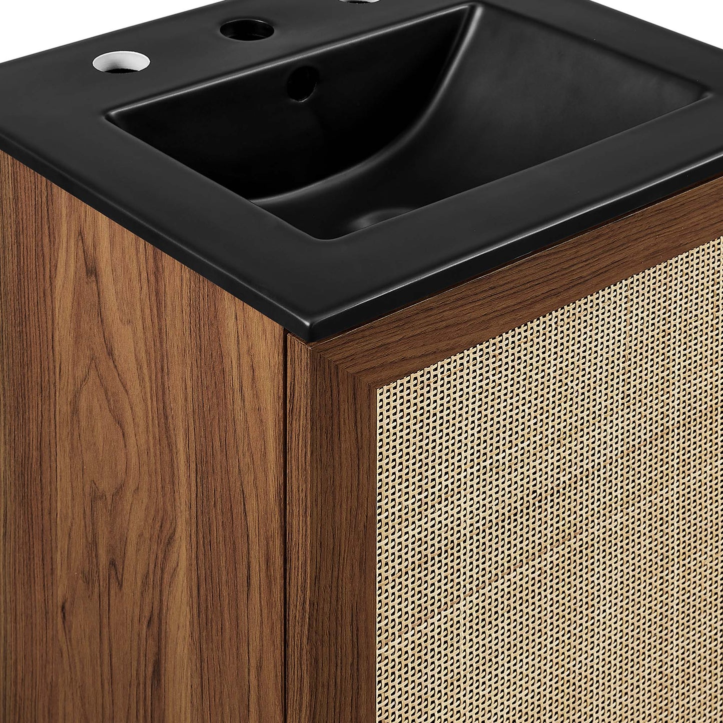 Modway furniture Soma Bathroom Vanity with Black Basin Included - EEI-6712-OAK-BLK
