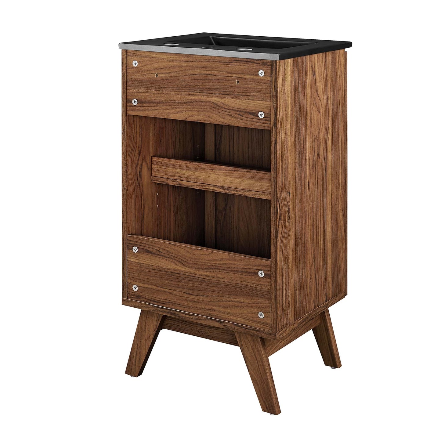 Modway furniture Soma Bathroom Vanity with Black Basin Included - EEI-6712-OAK-BLK