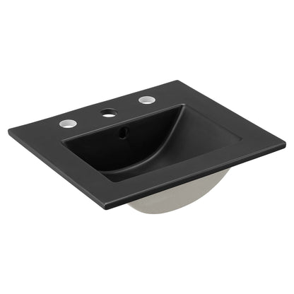 Modway furniture Soma Bathroom Vanity with Black Basin Included - EEI-6712-OAK-BLK
