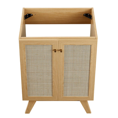 Modway furniture Soma Bathroom Vanity with Black Basin Included - EEI-6712-OAK-BLK