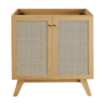 Modway furniture Soma Bathroom Vanity with White Basin Included - EEI-6711-OAK-WHI