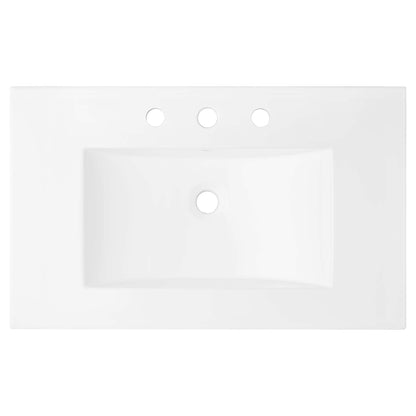 Modway furniture Soma Bathroom Vanity with White Basin Included - EEI-6711-OAK-WHI
