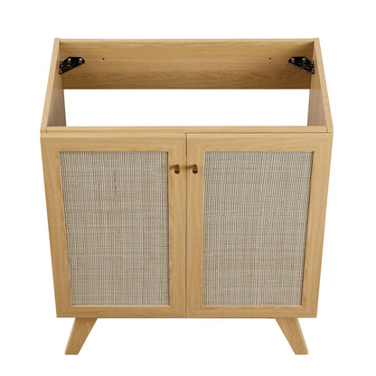 Modway furniture Soma Bathroom Vanity with Black Basin Included - EEI-6712-OAK-BLK