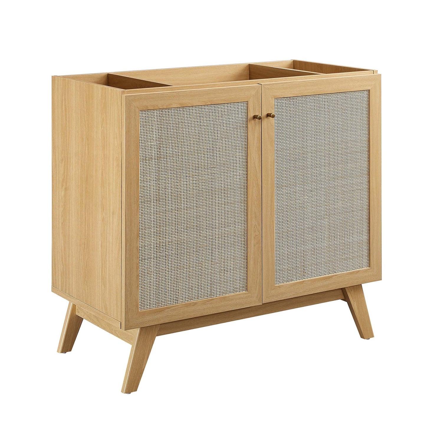 Modway furniture Soma Bathroom Vanity with White Basin Included - EEI-6711-OAK-WHI