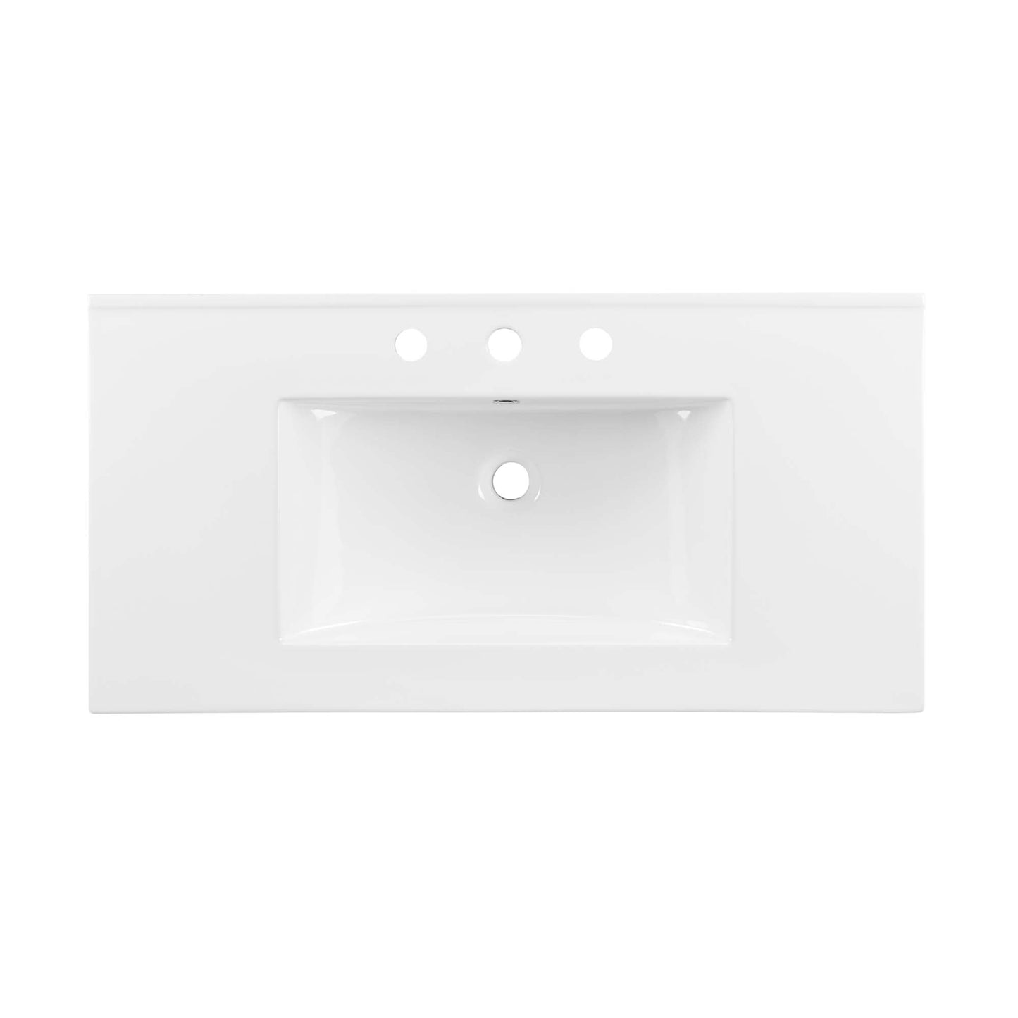 Modway furniture Soma Bathroom Vanity with White Basin Included - EEI-6711-OAK-WHI