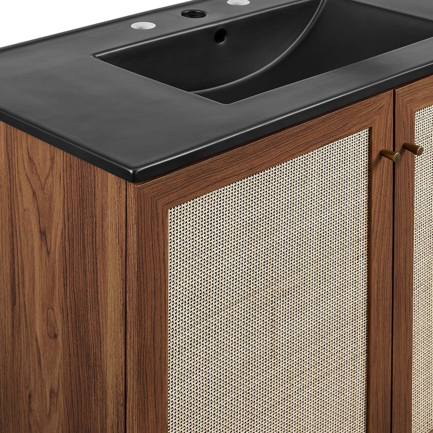 Modway furniture Soma Bathroom Vanity with Black Basin Included - EEI-6712-OAK-BLK