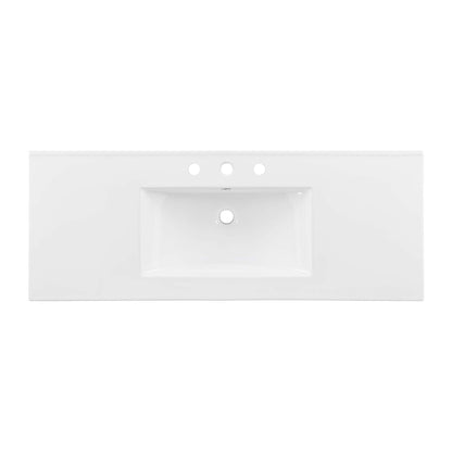 Modway furniture Soma Bathroom Vanity with White Basin Included - EEI-6711-OAK-WHI