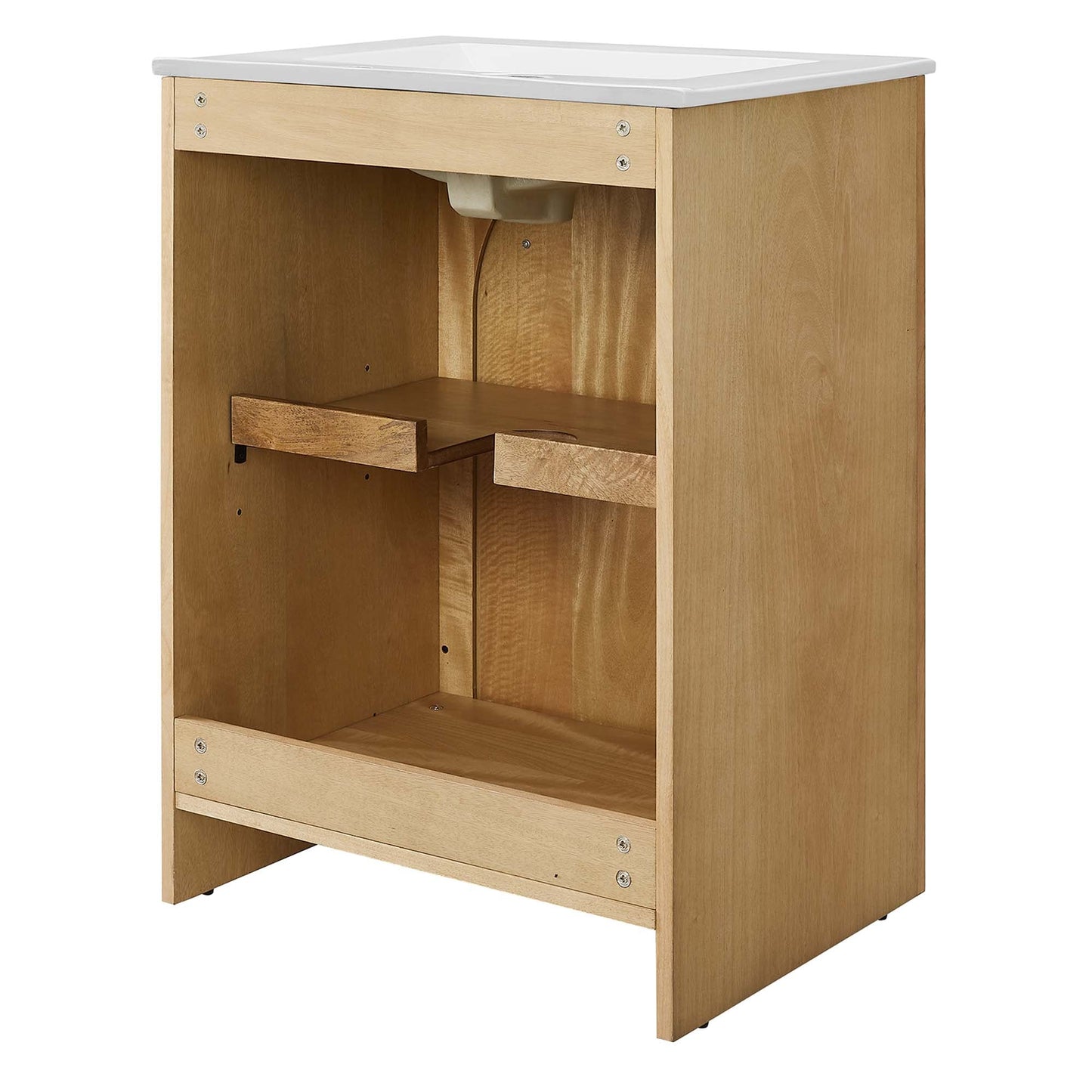 Modway furniture Appia Bathroom Vanity Basin Included - EEI-6788-OAK-WHI