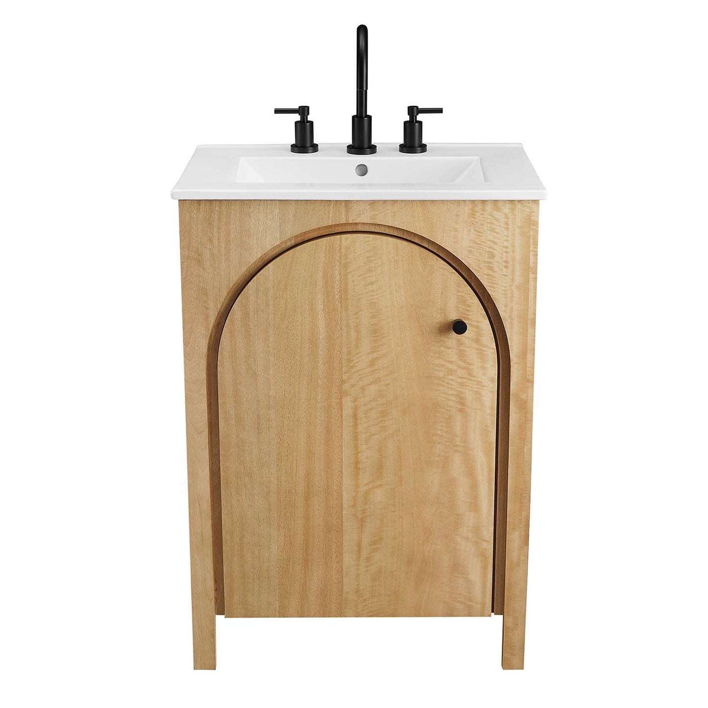 Modway furniture Appia Bathroom Vanity Basin Included - EEI-6788-OAK-WHI