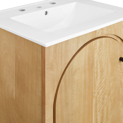Modway furniture Appia Bathroom Vanity Basin Included - EEI-6788-OAK-WHI