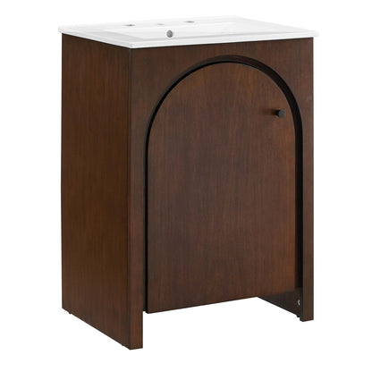 Modway furniture Appia Bathroom Vanity Basin Included - EEI-6788-OAK-WHI