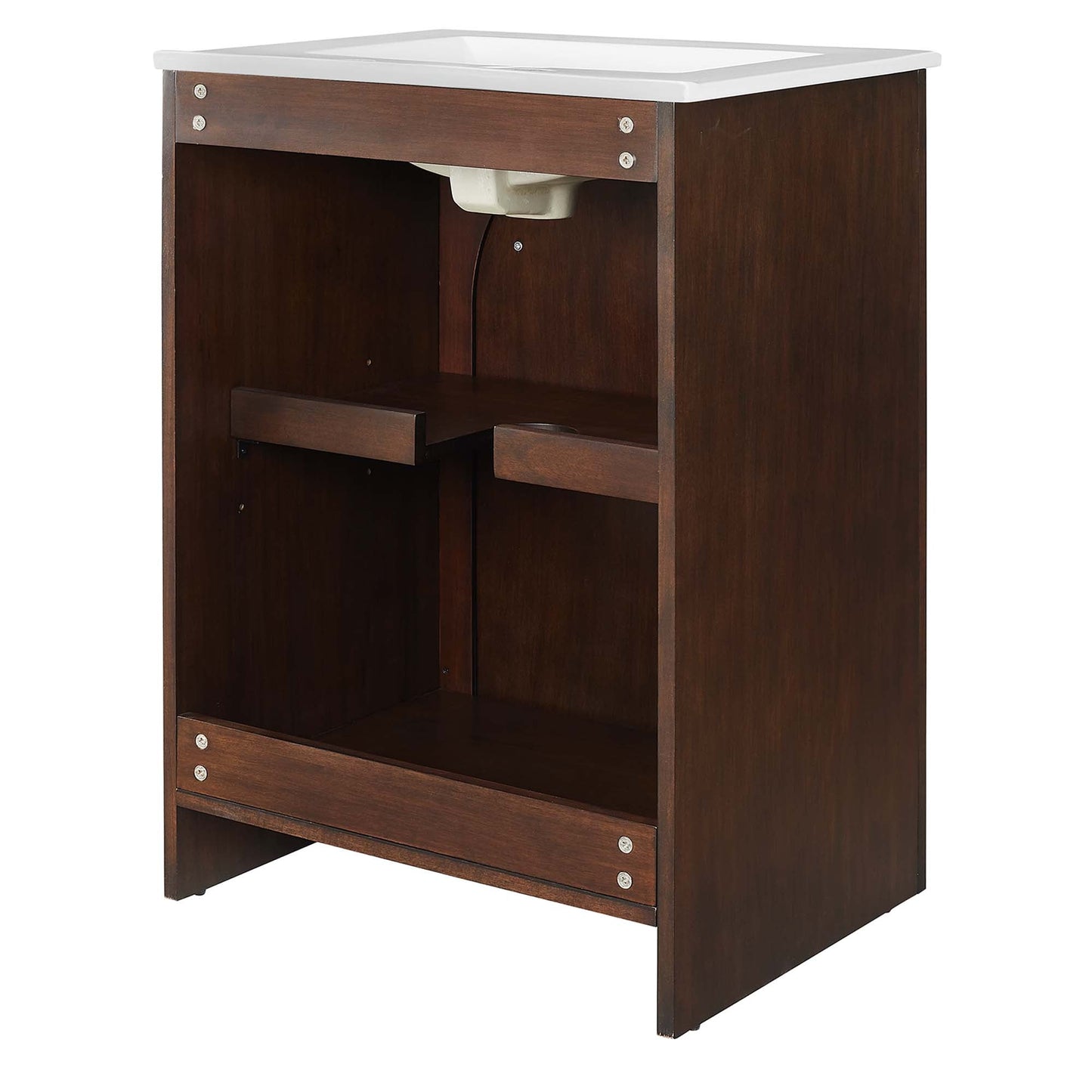 Modway furniture Appia Bathroom Vanity Basin Included - EEI-6788-OAK-WHI