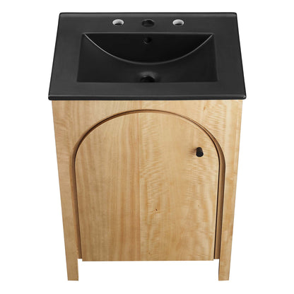 Modway furniture Appia Bathroom Vanity Basin Included - EEI-6788-OAK-WHI