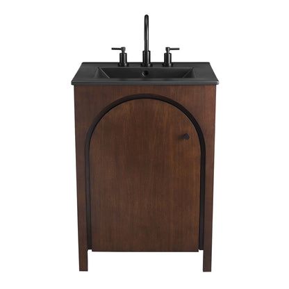 Modway furniture Appia Bathroom Vanity Basin Included - EEI-6788-OAK-WHI