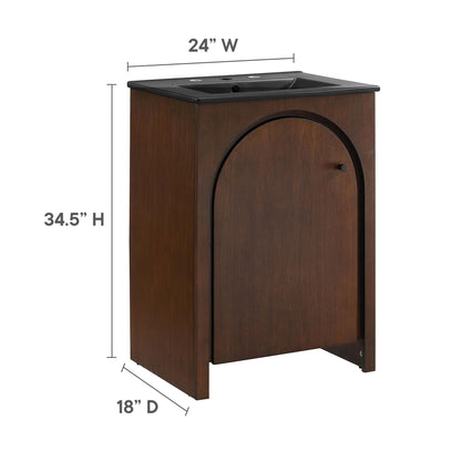 Modway furniture Appia Bathroom Vanity Basin Included - EEI-6788-OAK-WHI