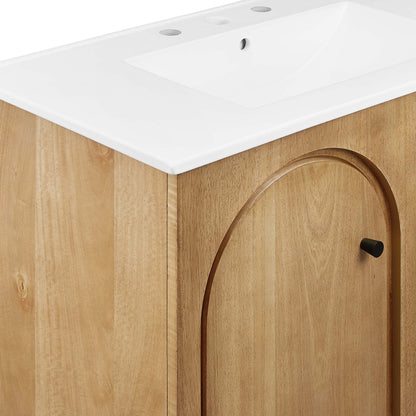 Modway furniture Appia Bathroom Vanity Basin Included - EEI-6788-OAK-WHI