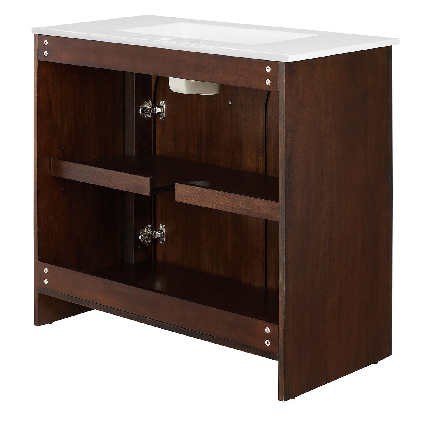 Modway furniture Appia Bathroom Vanity Basin Included - EEI-6788-OAK-WHI