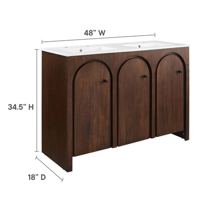 Modway furniture Appia Bathroom Vanity Basin Included - EEI-6788-OAK-WHI