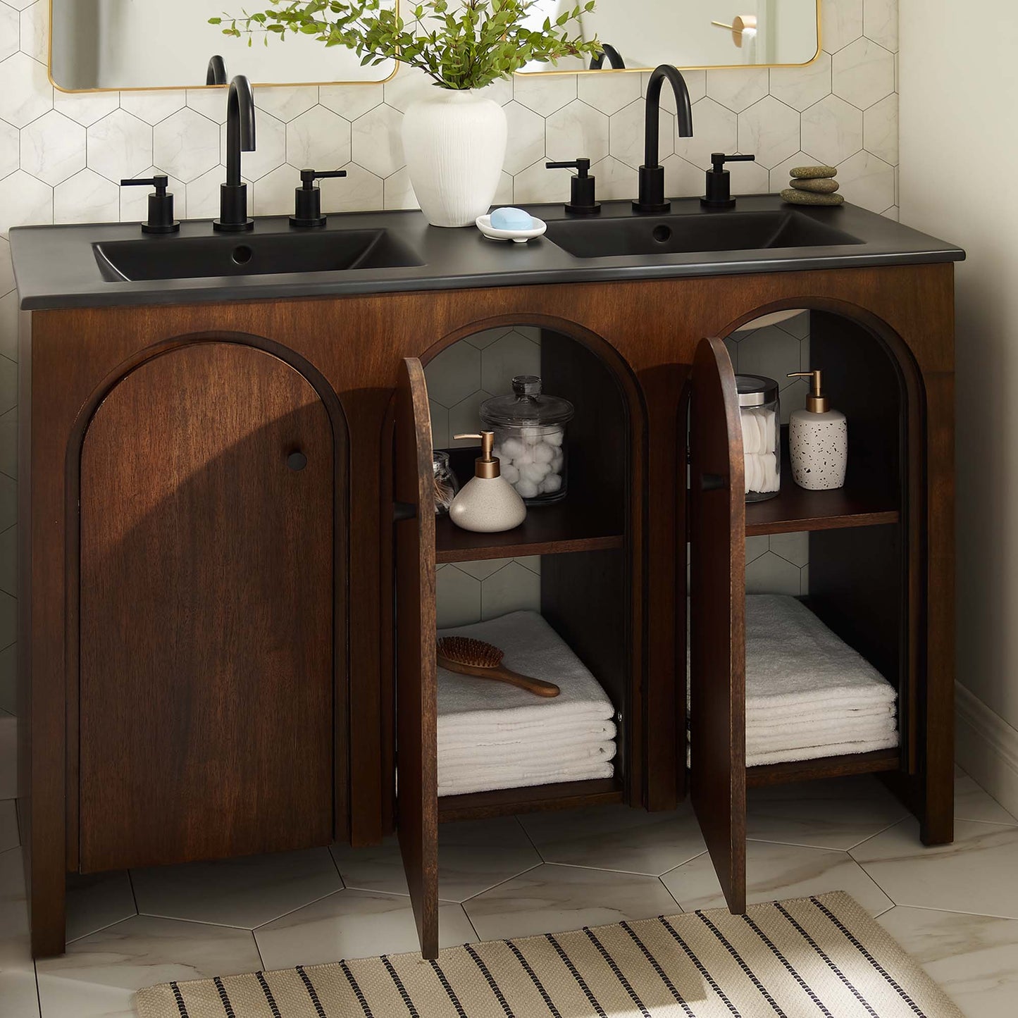 Modway furniture Appia Bathroom Vanity Basin Included - EEI-6788-OAK-WHI