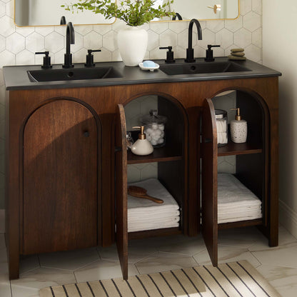 Modway furniture Appia Bathroom Vanity Basin Included - EEI-6788-OAK-WHI