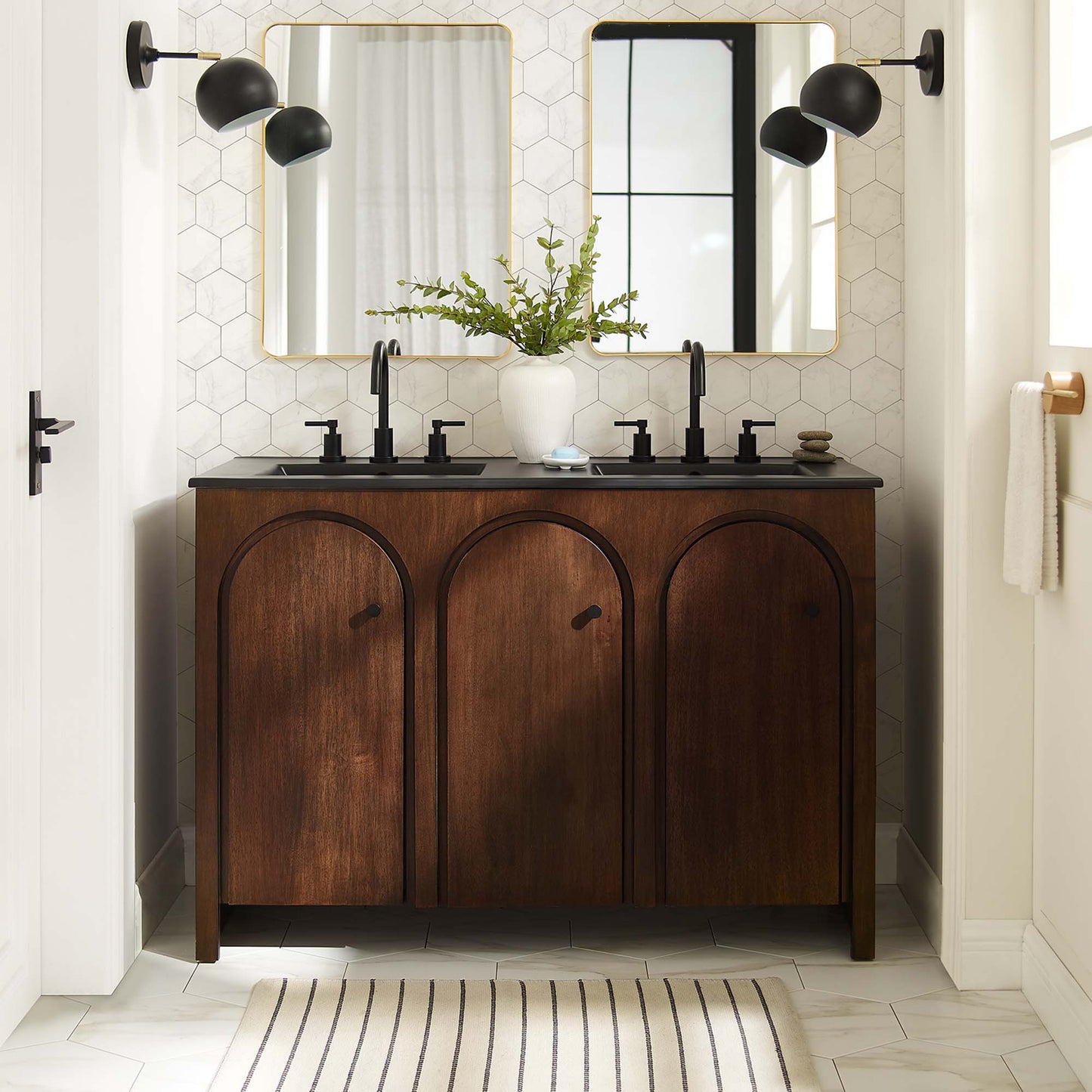 Modway furniture Appia Bathroom Vanity Basin Included - EEI-6788-OAK-WHI