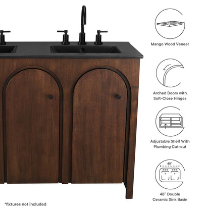 Modway furniture Appia Bathroom Vanity Basin Included - EEI-6788-OAK-WHI