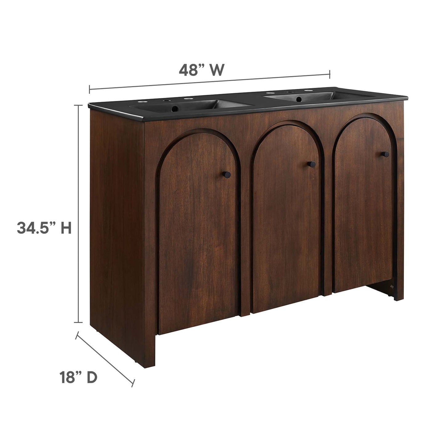 Modway furniture Appia Bathroom Vanity Basin Included - EEI-6788-OAK-WHI
