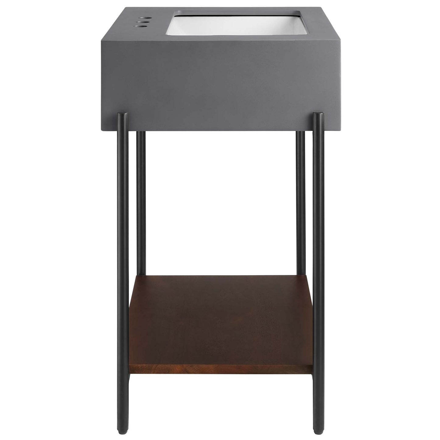 Modway furniture Etch 24" Bathroom Vanity with Sink - EEI-6861-BLK-WHI