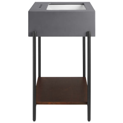 Modway furniture Etch 24" Bathroom Vanity with Sink - EEI-6861-BLK-WHI