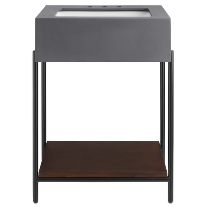 Modway furniture Etch 24" Bathroom Vanity with Sink - EEI-6861-BLK-WHI