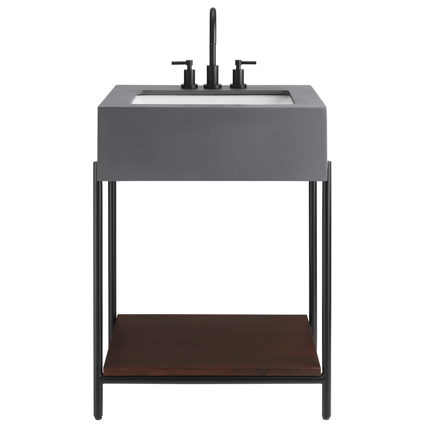 Modway furniture Etch 24" Bathroom Vanity with Sink - EEI-6861-BLK-WHI