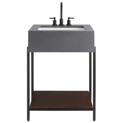 Modway furniture Etch 24" Bathroom Vanity with Sink - EEI-6861-BLK-WHI