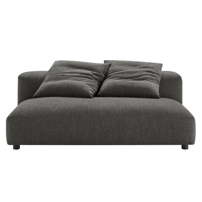 Modway Furniture Solace Modular Upholstered Armless Loveseat and Ottoman Set for Modern Comfort and Style - EEI-7031-SAL