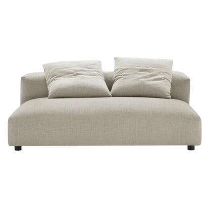 Modway Furniture Solace Modular Upholstered Armless Loveseat and Ottoman Set for Modern Comfort and Style - EEI-7031-SAL