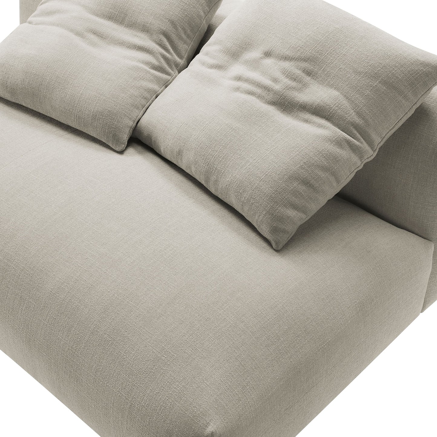 Modway Furniture Solace Modular Upholstered Armless Loveseat – Flexible Comfort for Modern Living Spaces, 800 lbs Capacity - EEI-6891-SAL