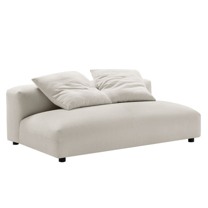 Modway Furniture Solace Modular Upholstered Armless Loveseat and Ottoman Set for Modern Comfort and Style - EEI-7031-SAL