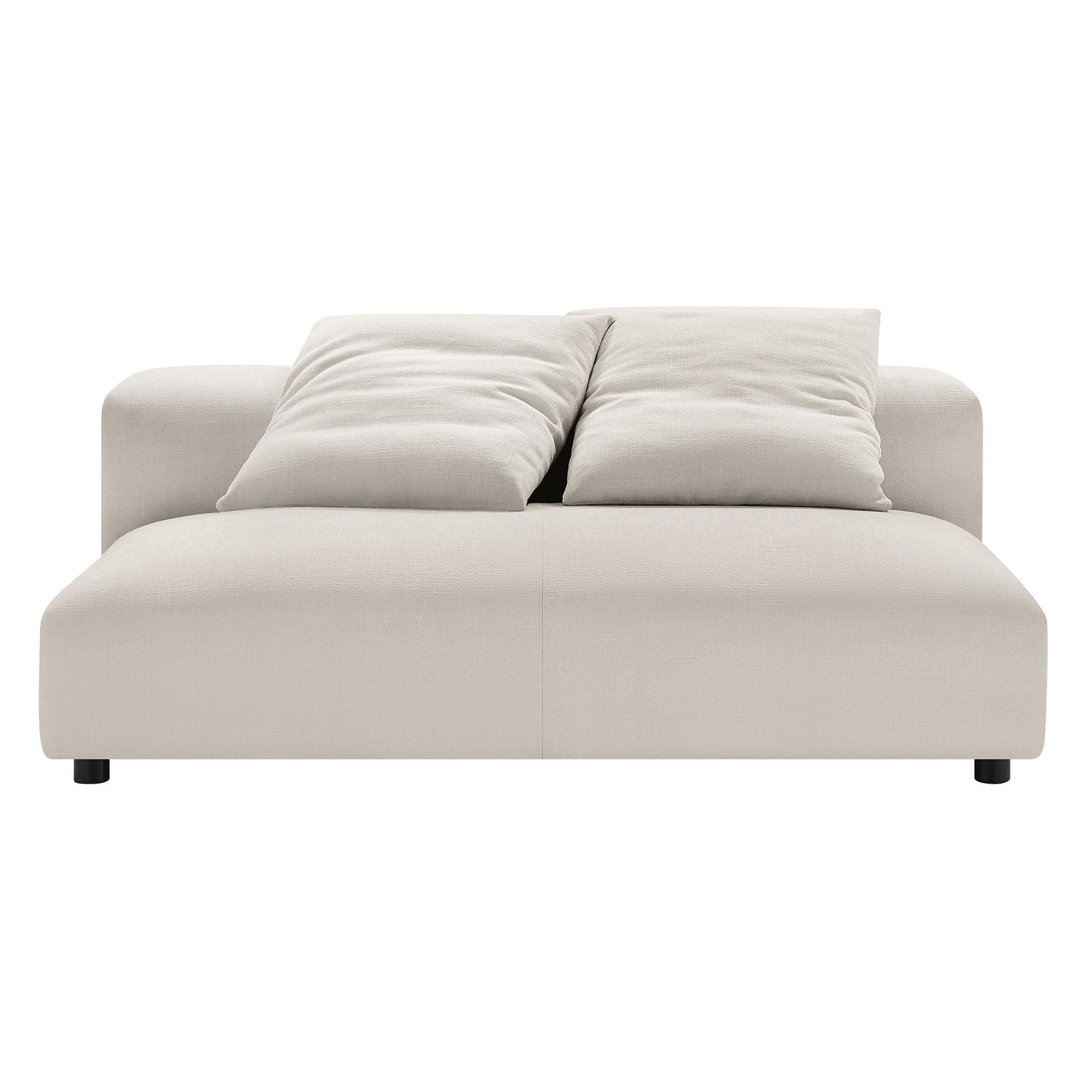 Modway Furniture Solace Modular Upholstered Armless Loveseat and Ottoman Set for Modern Comfort and Style - EEI-7031-SAL