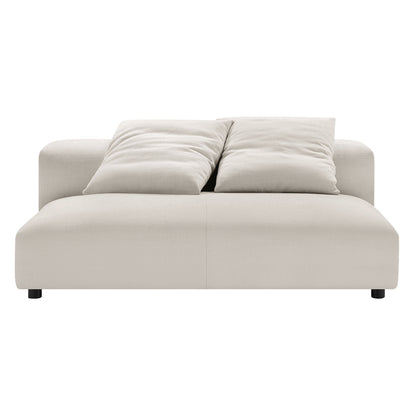 Modway Furniture Solace Modular Upholstered Armless Loveseat and Ottoman Set for Modern Comfort and Style - EEI-7031-SAL